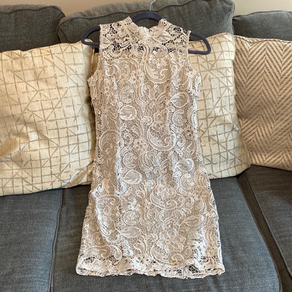 Dresses & Skirts - Silver lace dress